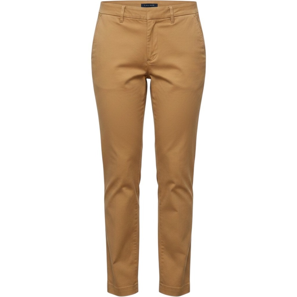 Lauren Ralph Lauren Chino Pant Sz 8 Camel Tan Straight Leg Cotton Preppy Classic